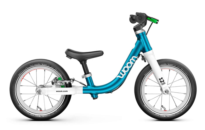 Woom GO 1 balance bike metallic blue