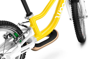 Woom GO 1  balance bike surfboard footrest option.