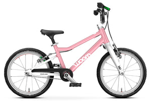 Woom GO 3 powder pink 16 inch wheel ultralight children's bike.