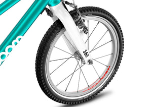 Woom GO 3 smartly engineered wheels featuring Soopa-Doopa-Hoops rims and sealed bearing hubs.