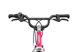 Woom GO 4 hot pink 20 inch wheel 7-speed ultralight children's bike.