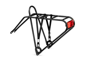 Woom PICKUP luggage rack with integrated rear reflector and elastic straps