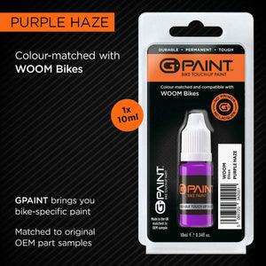 G-Paint Woom Bikes purple haze touch-up paint.