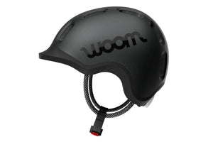 Woom READY charcoal metallic kids' helmet.