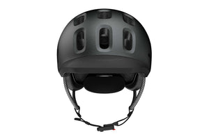 Woom READY charcoal metallic kids' helmet.