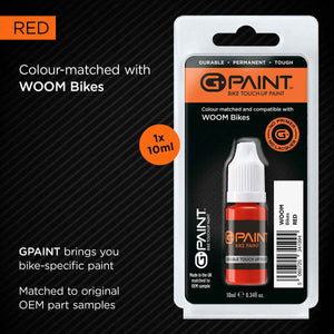 G-Paint Woom Bikes red touch-up paint.