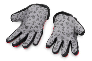 Palm side of Woom TENS kids gloves.