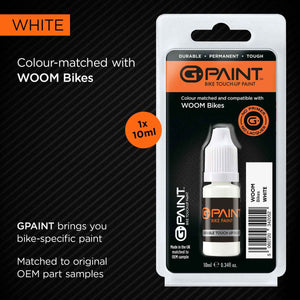 G-Paint Woom Bikes white touch-up paint.