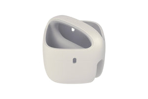 Woom POP pebble grey kids bike basket.