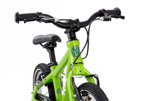 Yomo 14 green 14-inch wheel lightweight hybrid mountain bike.