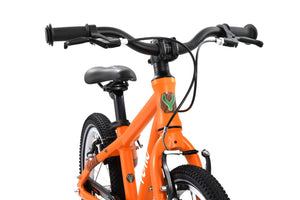Yomo 16 orange 16-inch wheel lightweight hybrid mountain bike.