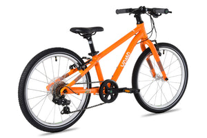 Yomo 20 orange 20-inch wheel 7-speed lightweight hybrid mountain bike.
