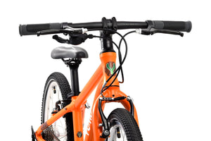 Yomo 20 orange 20-inch wheel 7-speed lightweight hybrid mountain bike.