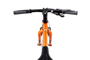 Yomo 20 orange 20-inch wheel 7-speed lightweight hybrid mountain bike.
