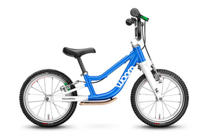 Woom 1 PLUS sky blue 14 inch wheel ultralight children's balance bike.