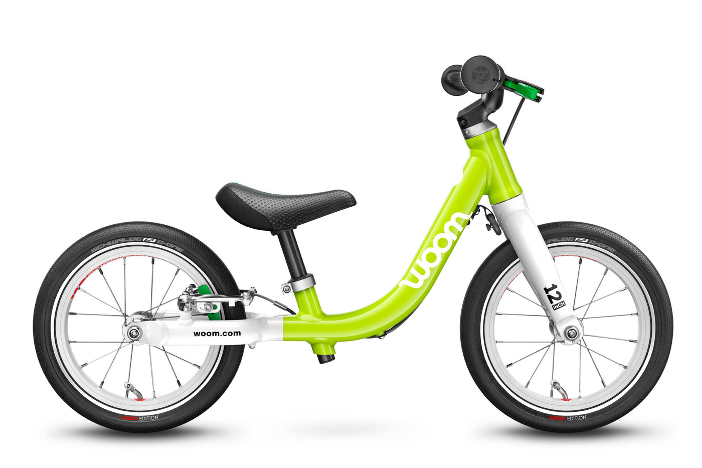 Woom 1 balance bike lizard lime
