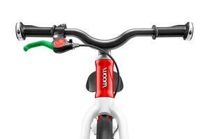 Woom 1 red 12 inch wheel ultralight children's balance bike.