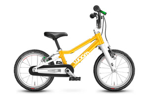 Woom 2 sunny yellow 14 inch wheel ultralight children's bike.