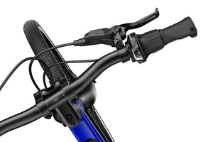 Woom EXPLORE 4 Shimano Revoshift  twist shifter for intuitive shifting.