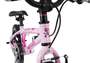 Squish 14 inch wheel pink girls lightweight hybrid mountain bike.