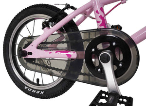 Squish 14 inch wheel pink girls lightweight hybrid mountain bike.