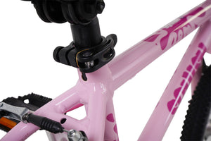 Squish 14 inch wheel pink girls lightweight hybrid mountain bike.