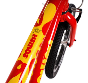 Squish 16 inch wheel red boys lightweight hybrid mountain bike.