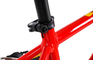 Squish 16 inch wheel red boys lightweight hybrid mountain bike.