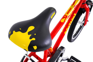 Squish 16 inch wheel red boys lightweight hybrid mountain bike.