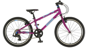 Squish 20 inch wheel purple girls 7 speed lightweight hybrid mountain bike.