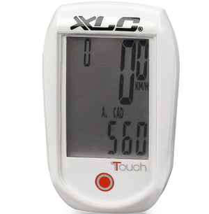 XLC 16 function wireless sensor touch white cycle computer.