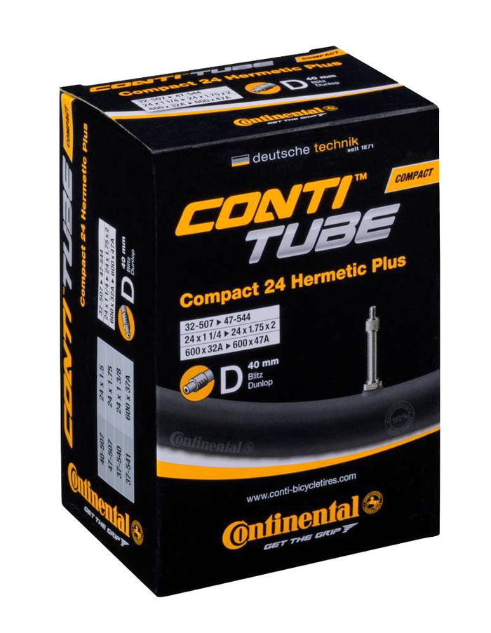 Continental Compact 20 Wide Hermetic Plus Dunlop valve inner tube