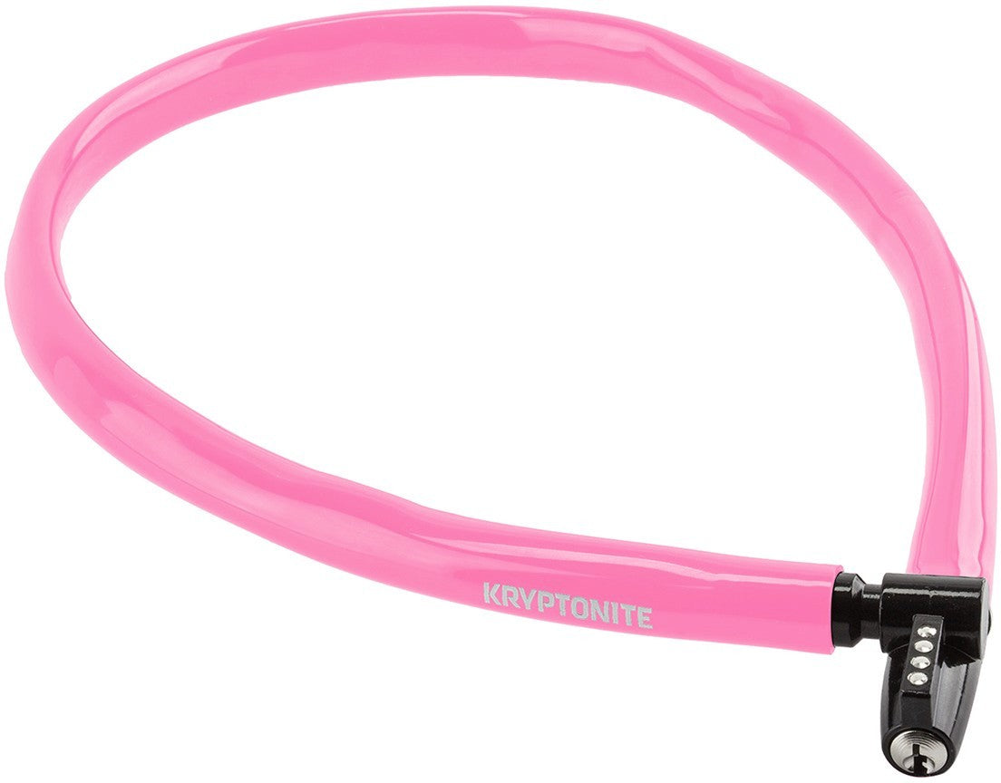 Kryptonite Keeper 665 Pink 6mm x 65cm Cable Key Lock - North Bikes