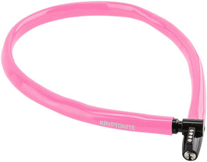 Kryptonite Keeper 665 pink 6mm x 65cm cable key lock.