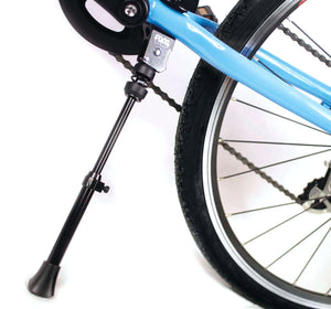 Frog large kickstand fitted to a Frog 69 blue bike.