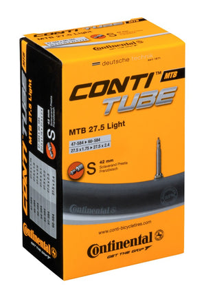 Continental MTB 27.5 Light Presta 42mm valve inner tube.