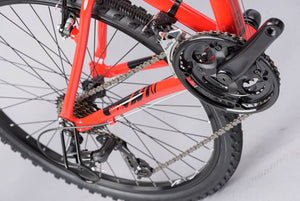 Ridgeback MX26 26 inch wheel red boys 21 speed front suspension mountain bike.