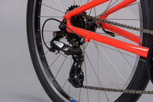 Ridgeback Dimension 24 inch wheel red 7 speed lightweight mountain bike.