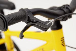 Ridgeback Dimension 14 inch wheel yellow lightweight hybrid mountain bike.