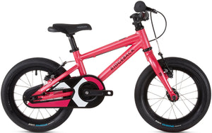 Ridgeback Dimension 14 inch wheel pink lightweight mountain bike.
