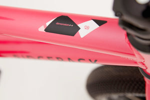 Ridgeback Dimension 14 inch wheel pink lightweight mountain bike.