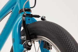 Ridgeback Dimension 16 inch wheel blue lightweight hybrid mountain bike.