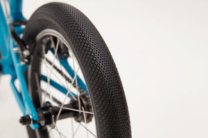 Ridgeback Dimension 16 inch wheel blue lightweight hybrid mountain bike.