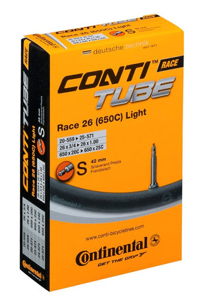Continental Race 26 Light 650c Presta 42mm valve inner tube.