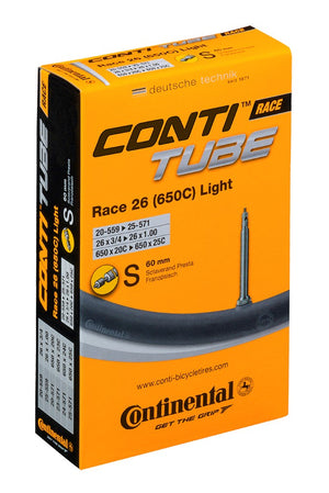 Continental Race 26 Light 650c Presta 60mm valve inner tube.