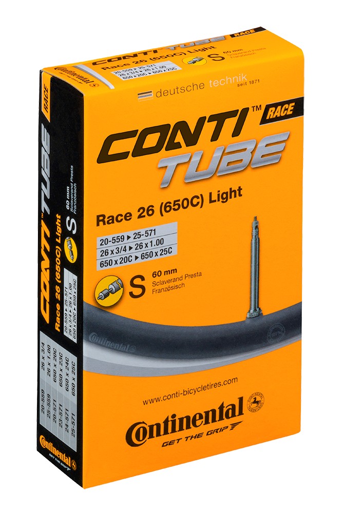 Continental Race 26 Light (650c) Presta 60mm valve inner tube