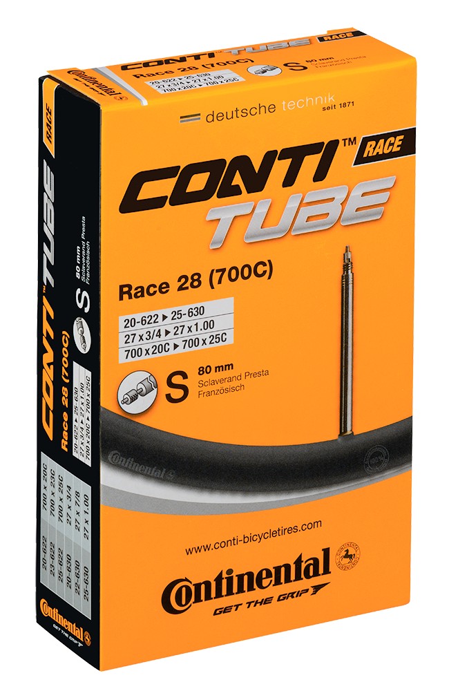 Continental Race 28 (700c) Presta 80mm valve inner tube