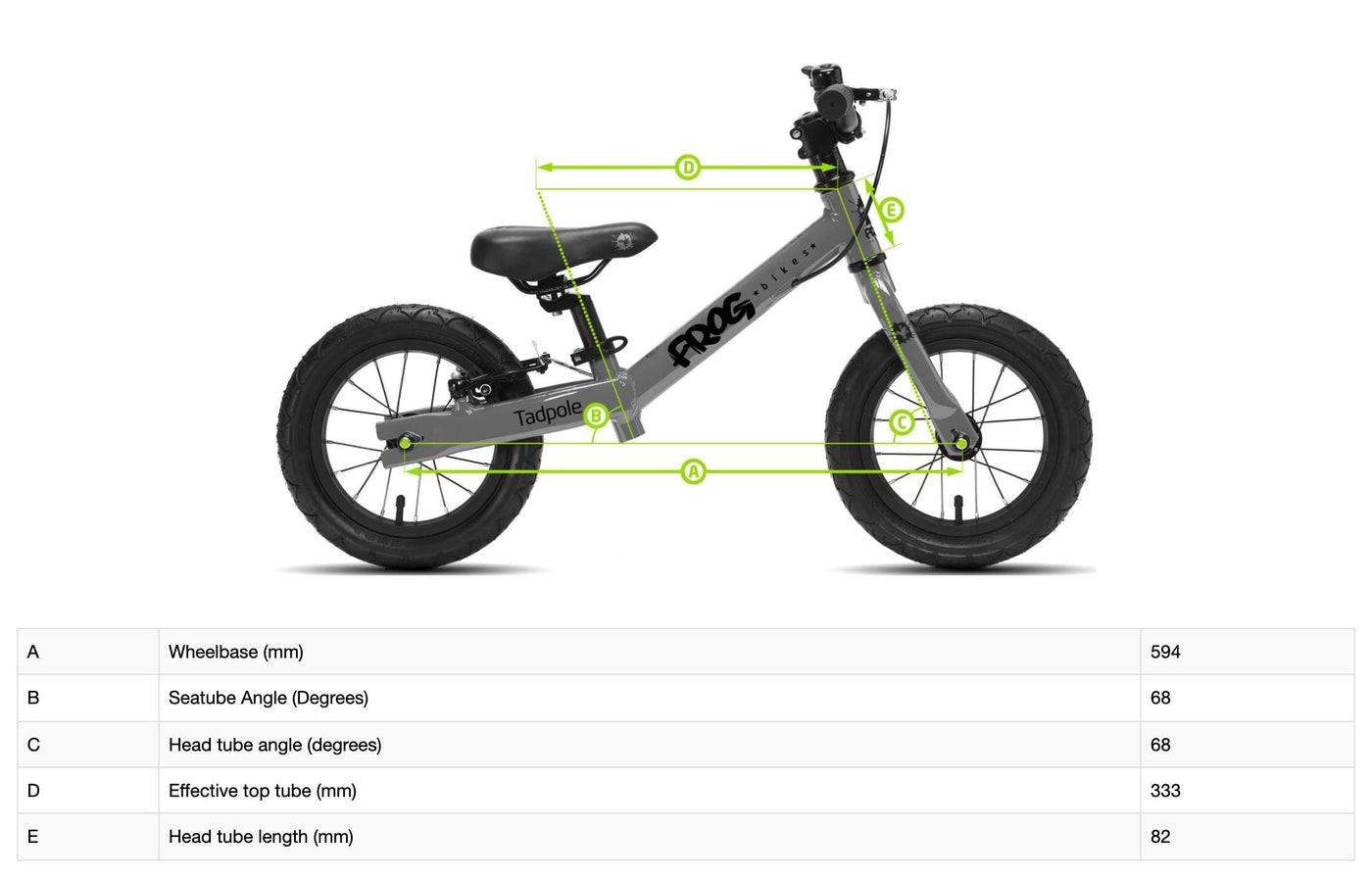 Frog tadpole plus 14 balance bike Clearance