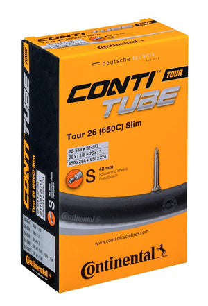 Continental Tour 26 Slim 650c Presta 42mm valve inner tube.