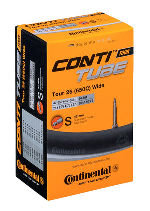 Continental Tour 26 Wide 650c Presta valve inner tube.